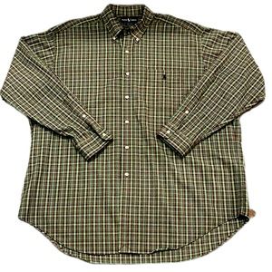 Ralph Lauren forest green and burgundy button down